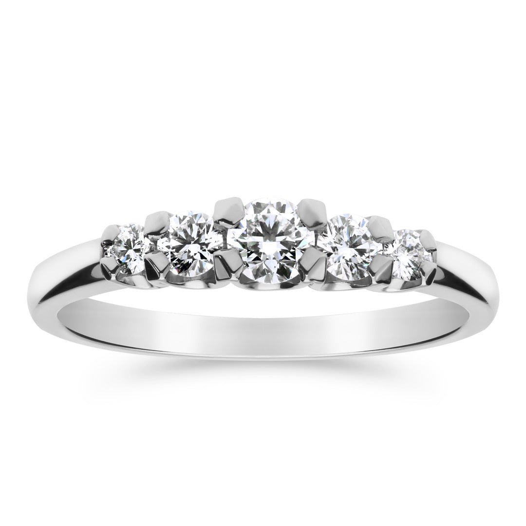 Silván Charlotte timanttisormus 0,42ct, 14K valkokultaa, Silván vihkisormukset