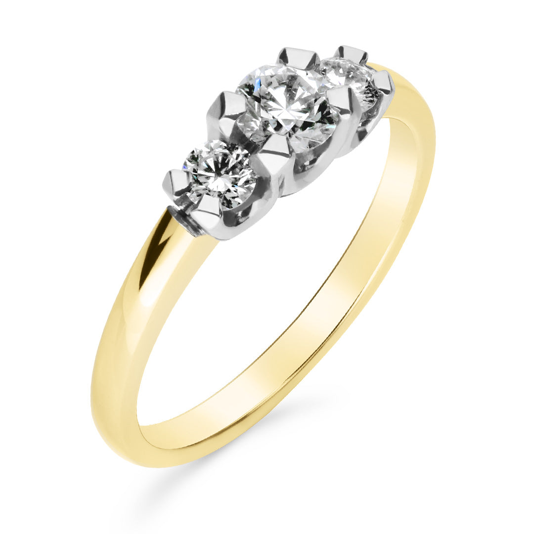 Silván Charlotte timanttisormus 0,50ct, 14K valko- ja keltakultaa, Silván vihkisormukset