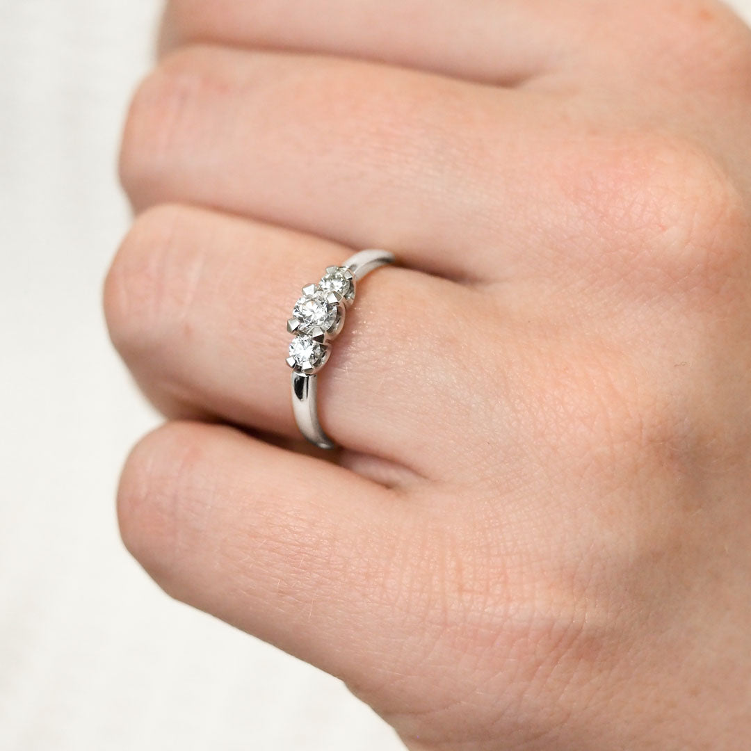 Silván Charlotte timanttisormus 0,50ct, 14K valkokultaa, Silván vihkisormukset