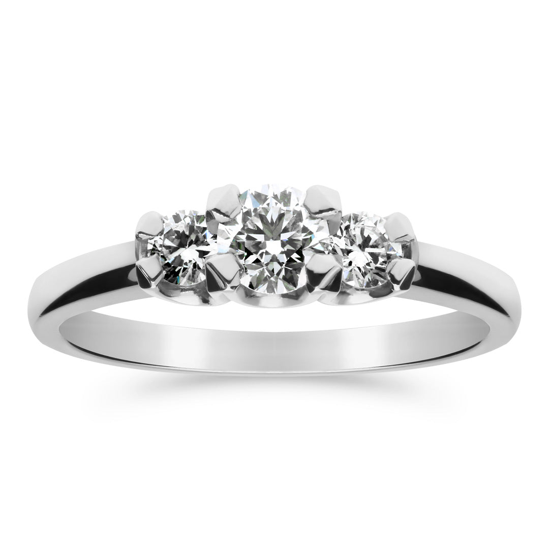 Silván Charlotte timanttisormus 0,50ct, 14K valkokultaa, Silván vihkisormukset