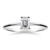 Silván Emerald-hiottu timanttisormus 0,50ct, 14K valkokultaa, Silván vihkisormukset