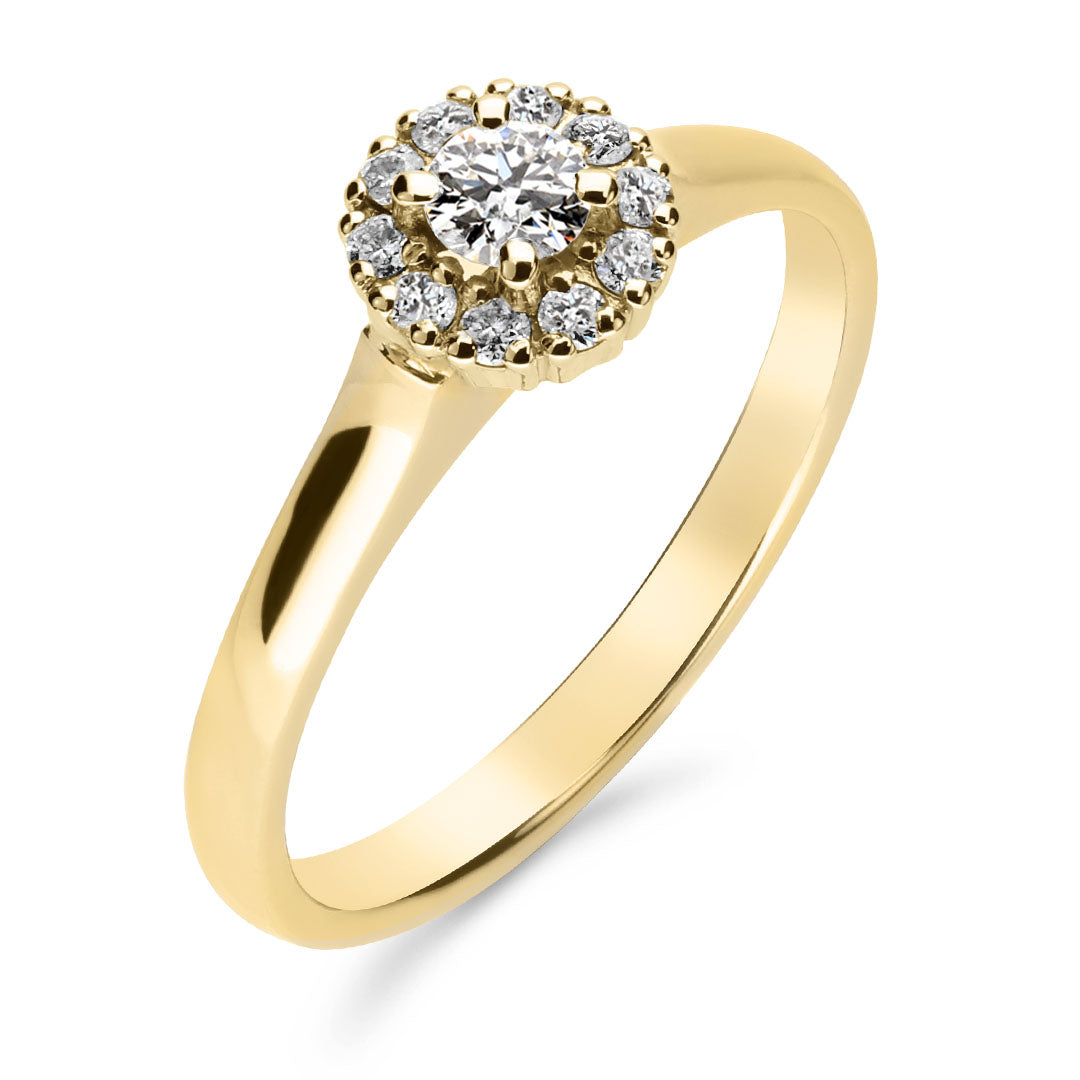 Silván timanttisormus 0,23ct, 14K keltakultaa, Silván vihkisormukset - Silván - Laatukoru