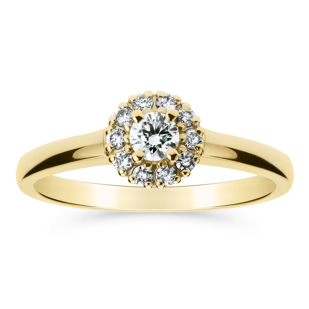 Silván timanttisormus 0,23ct, 14K keltakultaa, Silván vihkisormukset - Silván - Laatukoru