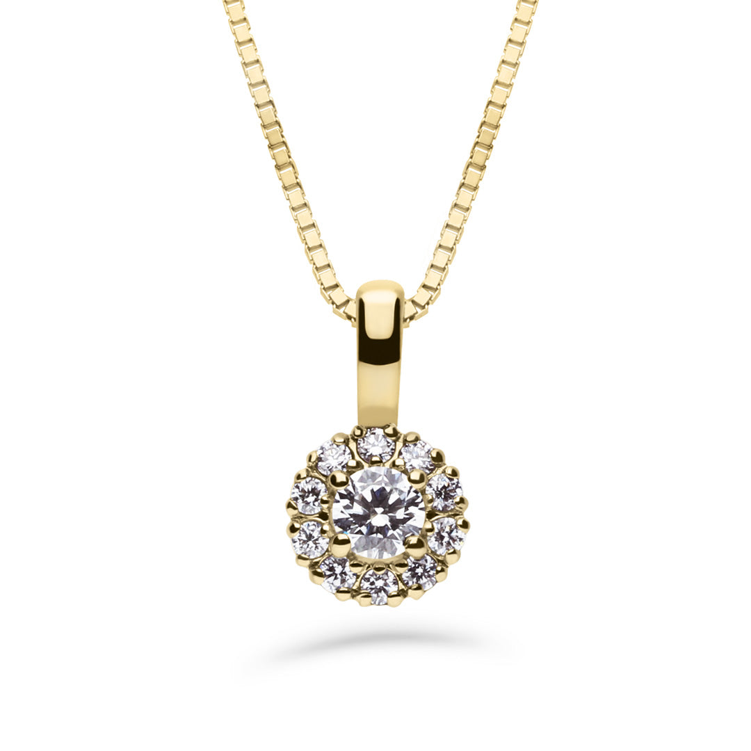 Silván Lauriel timanttiriipus 0,23ct, 14K keltakultaa, Silván timanttikorut