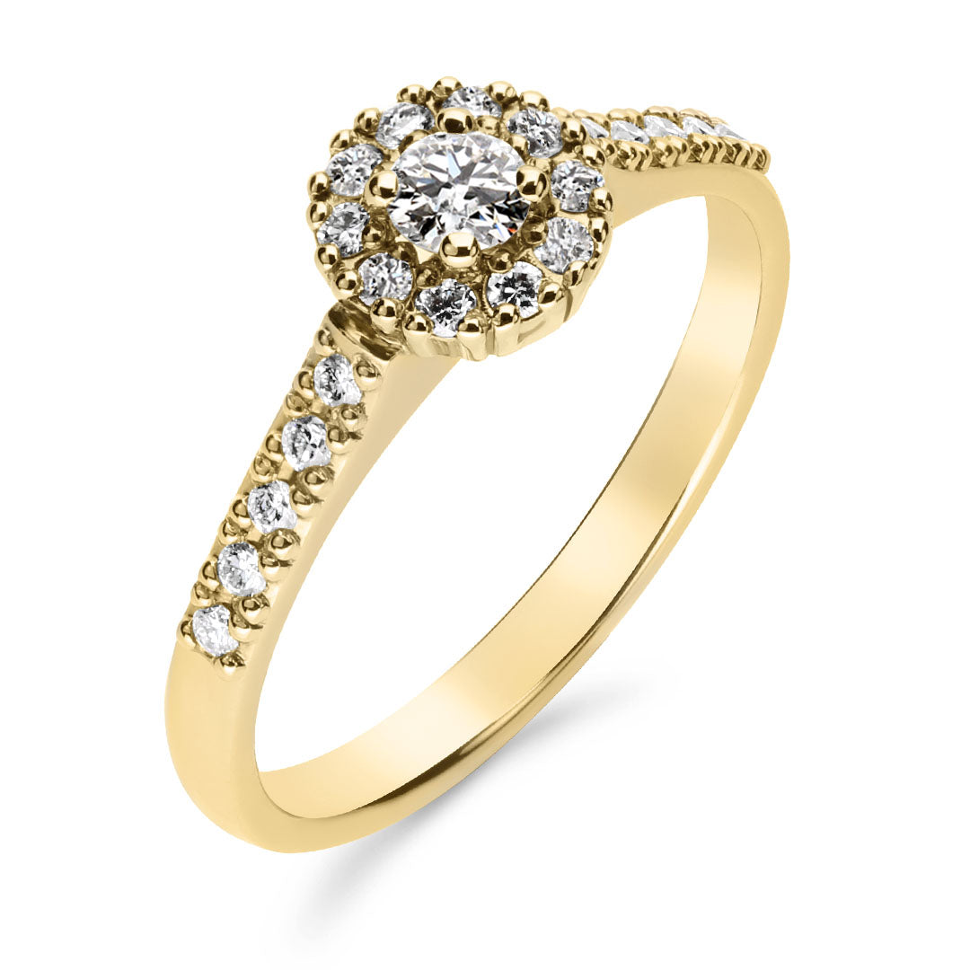 Silván timanttisormus 0,33ct, 14K keltakultaa, Silván vihkisormukset - Silván - Laatukoru