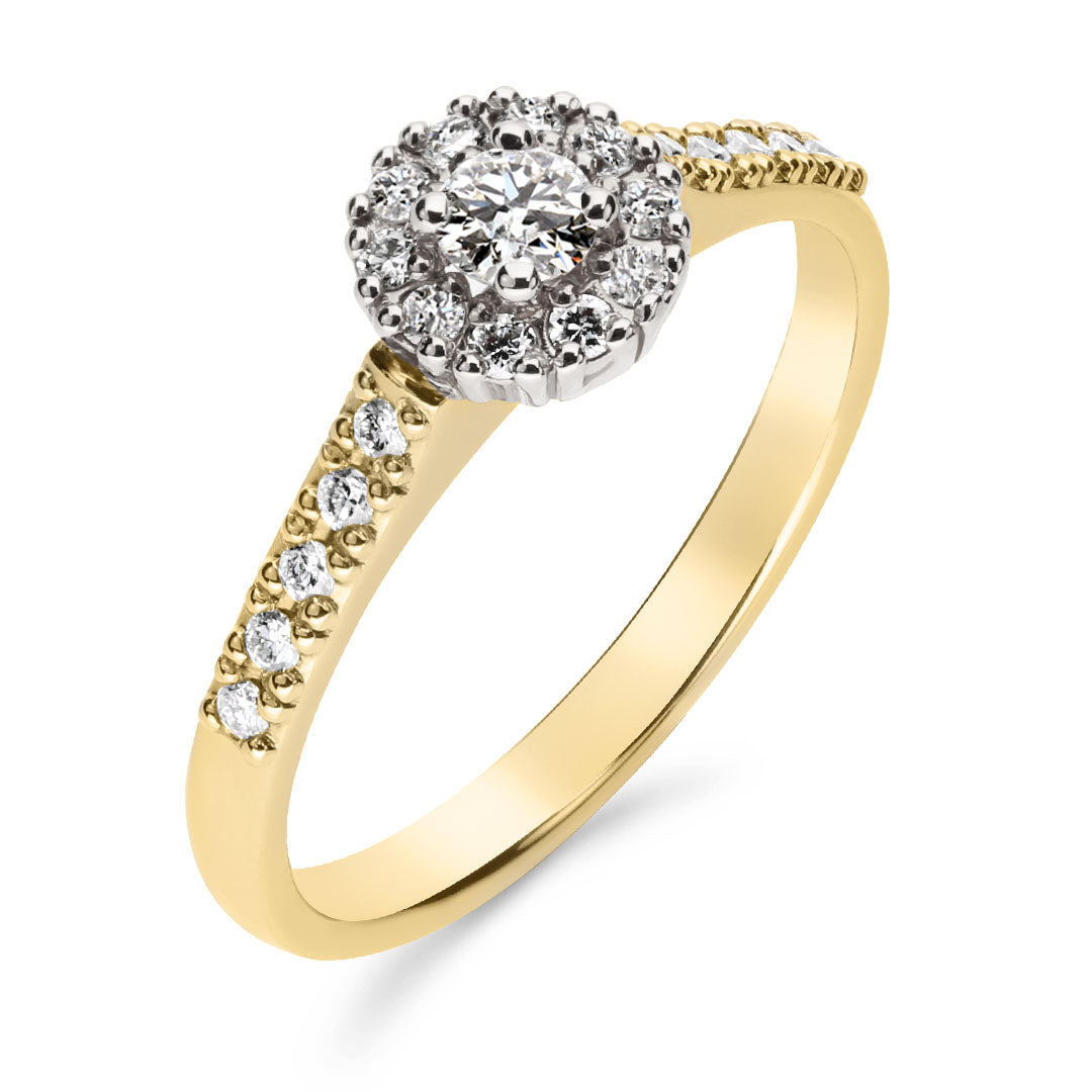 Silván Lauriel timanttisormus 0,33ct, 14K valko- ja keltakultaa, Silván vihkisormukset