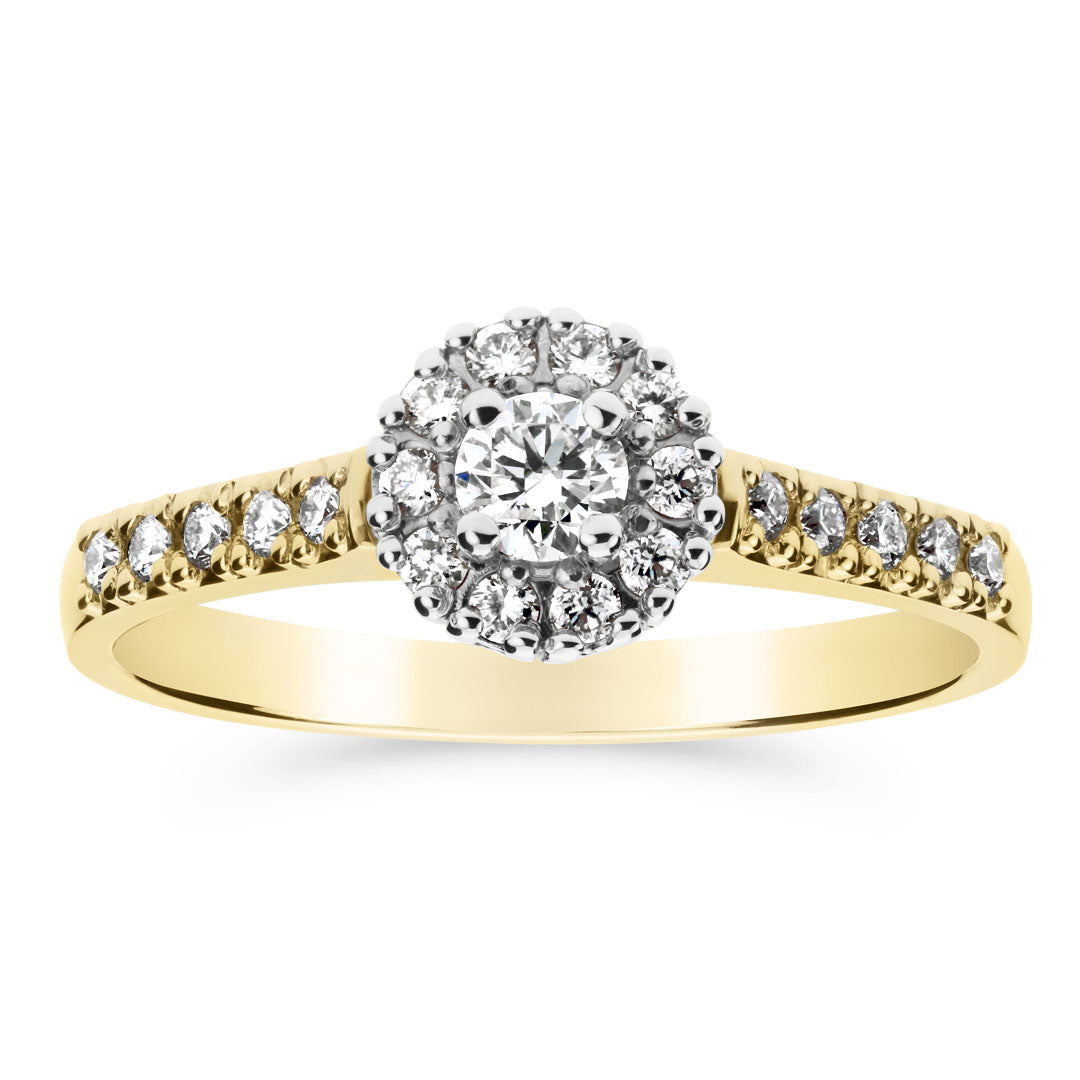 Silván Lauriel timanttisormus 0,33ct, 14K valko- ja keltakultaa, Silván vihkisormukset