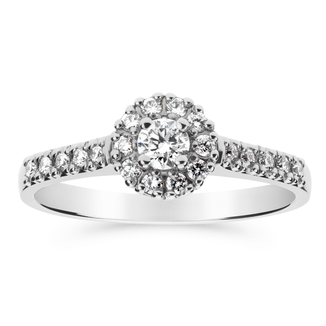 Silván timanttisormus 0,33ct, 14K valkokultaa, Silván vihkisormukset - Silván - Laatukoru