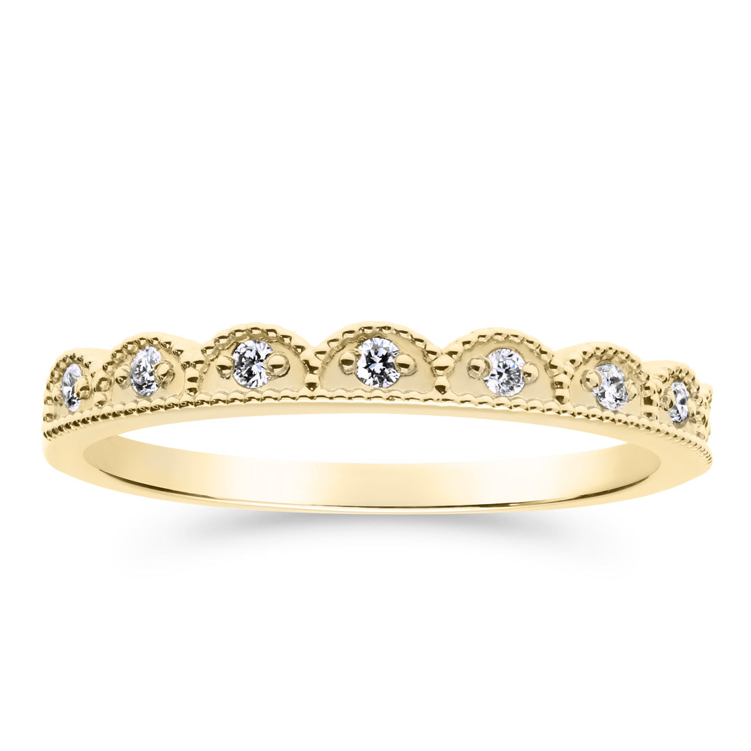 Silván Mimosa timanttisormus 0,08ct, 14K keltakultaa, Silván vihkisormukset