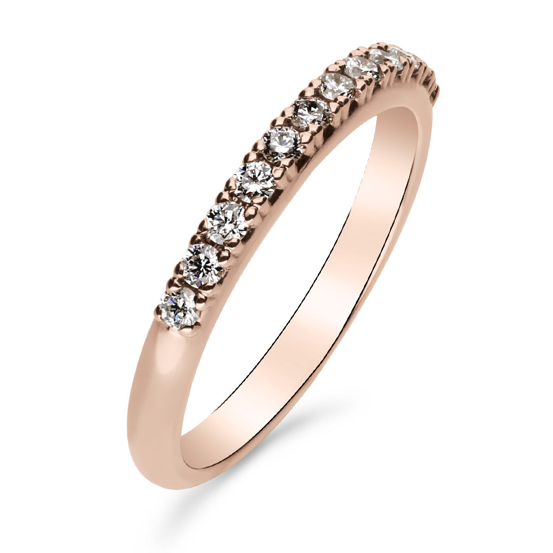Silván Mimosa timanttisormus 0,24ct, 14K rosekultaa, Silván vihkisormukset