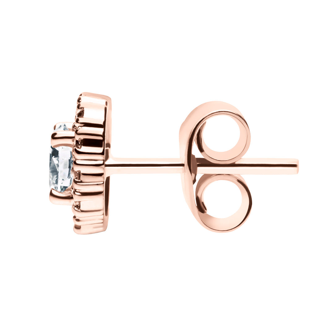 Silván Rosalie timanttikorvakorut 0,52ct, 14K rosekultaa, Silván timanttikorut