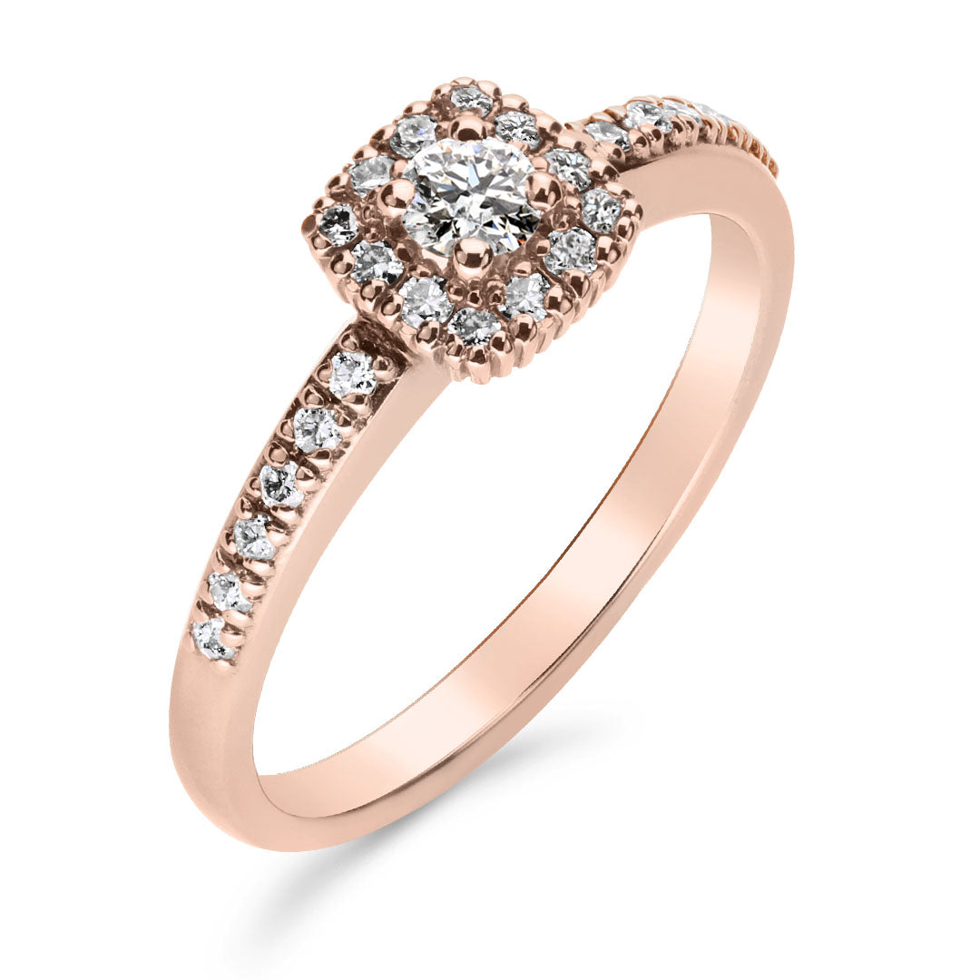 Silván Carmosier timanttisormus 0,36ct, 14K rosekultaa, Silván timanttikorut - Silván - Laatukoru