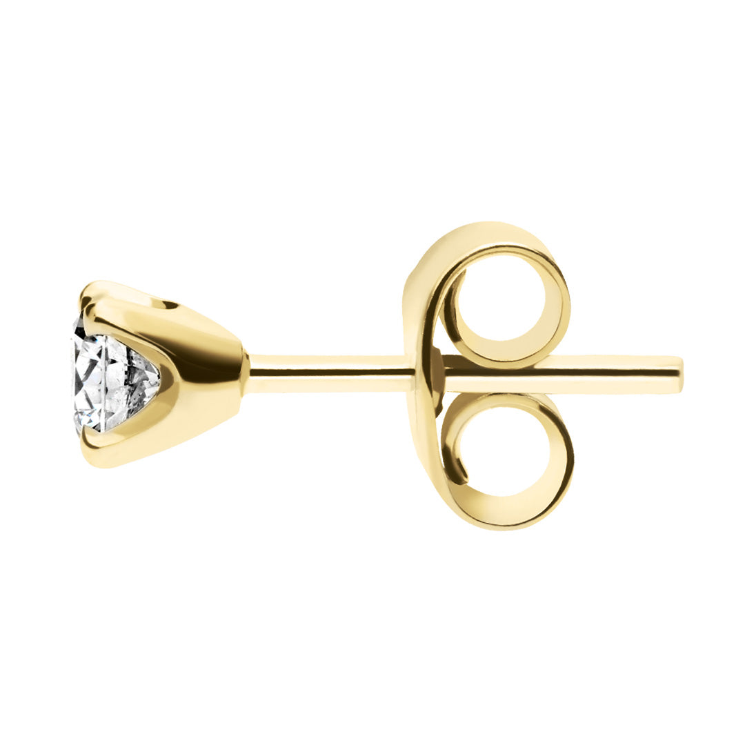 Silván Solitaire timanttikorvakorut 0,40ct, 14K keltakultaa, Silván timanttikorut