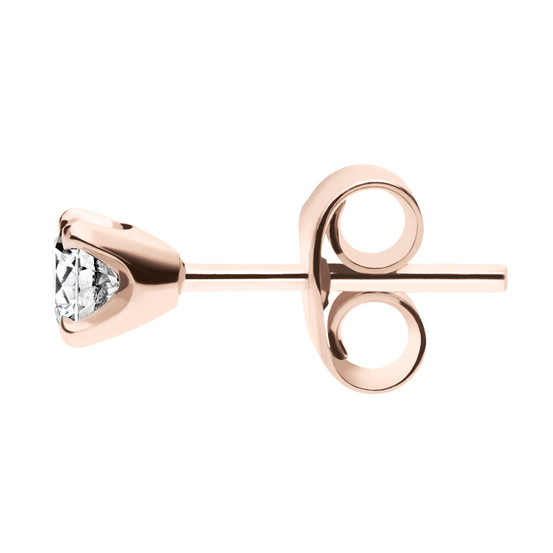 Silván Solitaire timanttikorvakorut 0,40ct, 14K rosekultaa, Silván timanttikorut