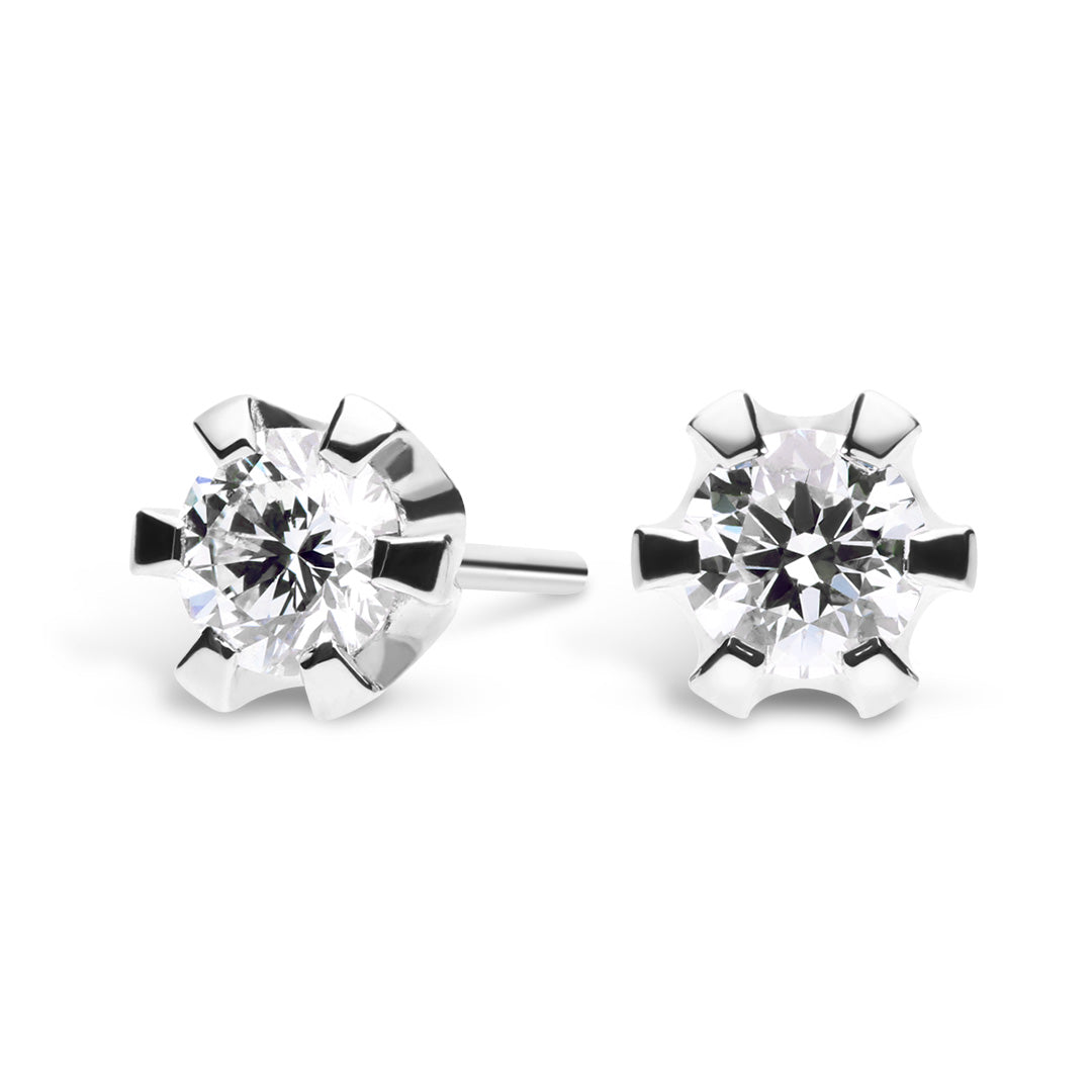 Silván Solitaire timanttikorvakorut 0,50ct, 14K valkokultaa, Silván timanttikorut