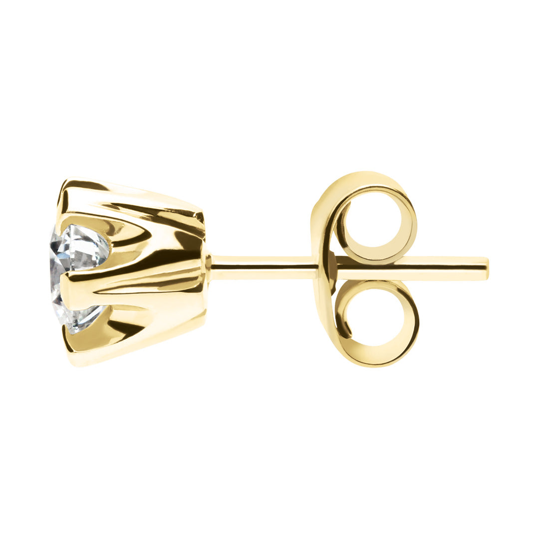 Silván Solitaire timanttikorvakorut 0,70ct, 14K keltakultaa, Silván timanttikorut