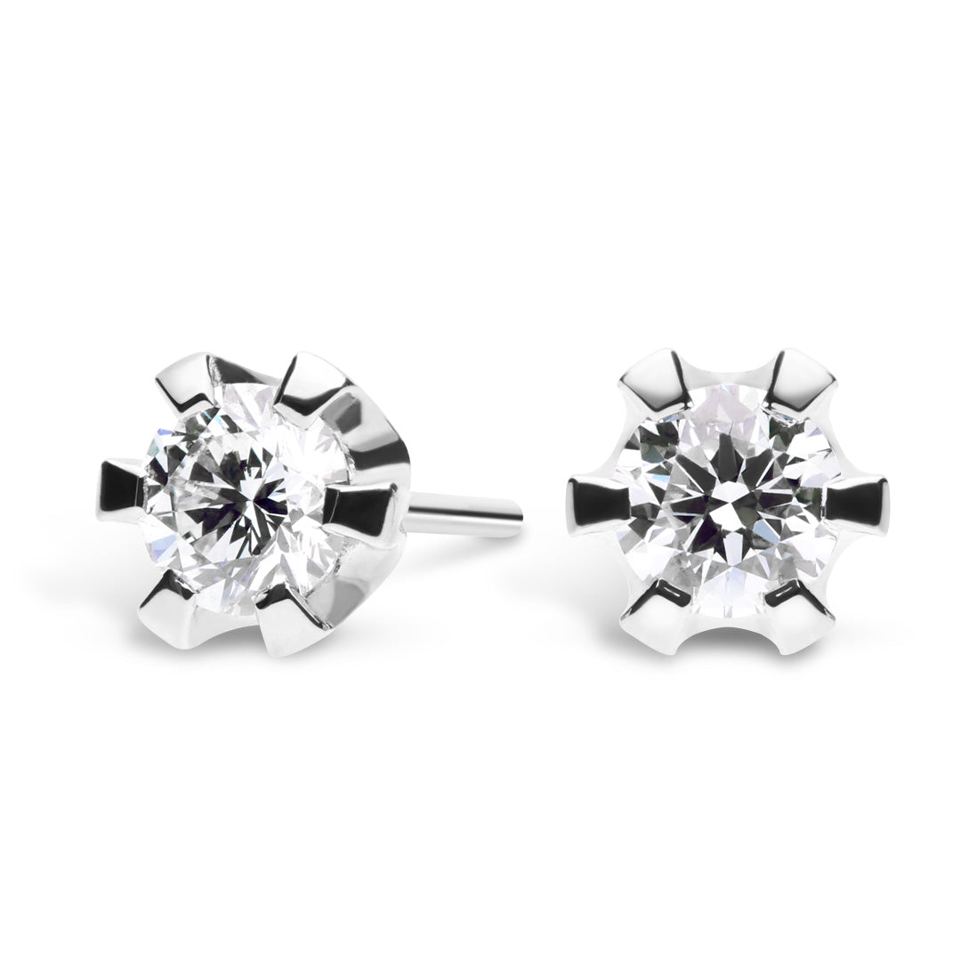 Natural Diamond Stud Earrings Round 0.50 ct. tw. (0.25ct Natural Diamond Stud Earrings Round 0.50 ct. tw. (0.25ct