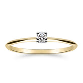 Silván Solitaire timanttisormus 0,10ct, 14K valko- ja keltakultaa, Silván vihkisormukset