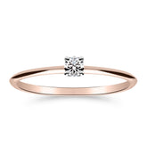 Silván Solitaire timanttisormus 0,10ct, 14K valko- ja rosekultaa, Silván vihkisormukset
