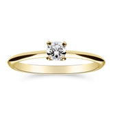 Silván Solitaire timanttisormus 0,20ct, 14K keltakultaa, Silván vihkisormukset