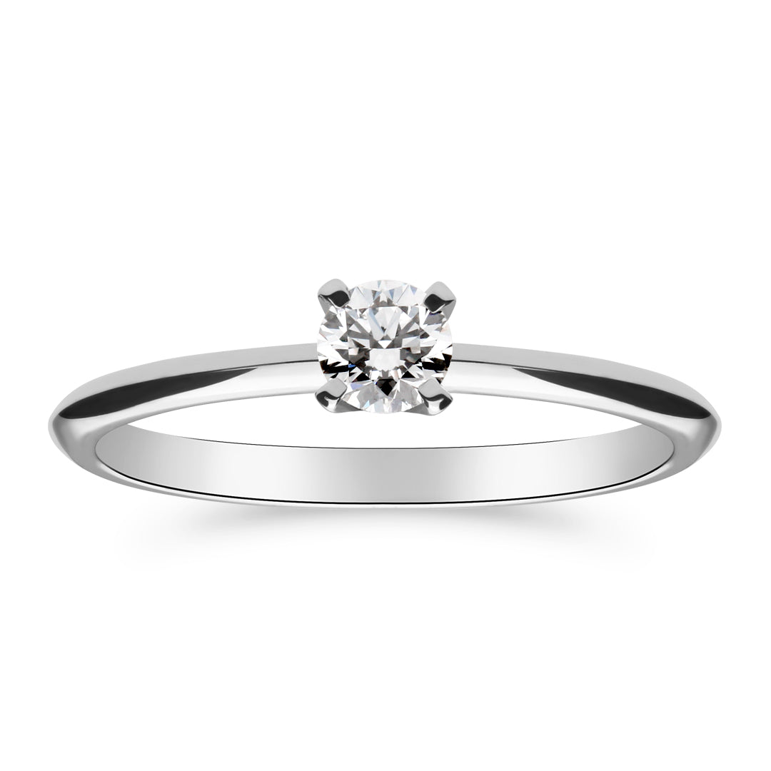 Silván Solitaire timanttisormus 0,20ct, 14K valkokultaa, Silván vihkisormukset