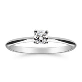 Silván Solitaire timanttisormus 0,20ct, 14K valkokultaa, Silván vihkisormukset