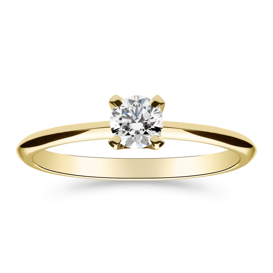Silván Solitaire timanttisormus 0,30ct, 14K keltakultaa, Silván vihkisormukset
