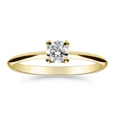 Silván Solitaire timanttisormus 0,30ct, 14K keltakultaa, Silván vihkisormukset