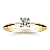 Silván Solitaire timanttisormus 0,30ct, 14K valko- ja keltakultaa, Silván vihkisormukset