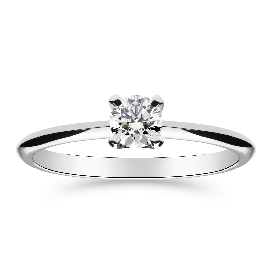 Silván Solitaire timanttisormus 0,30ct, 14K valkokultaa, Silván vihkisormukset