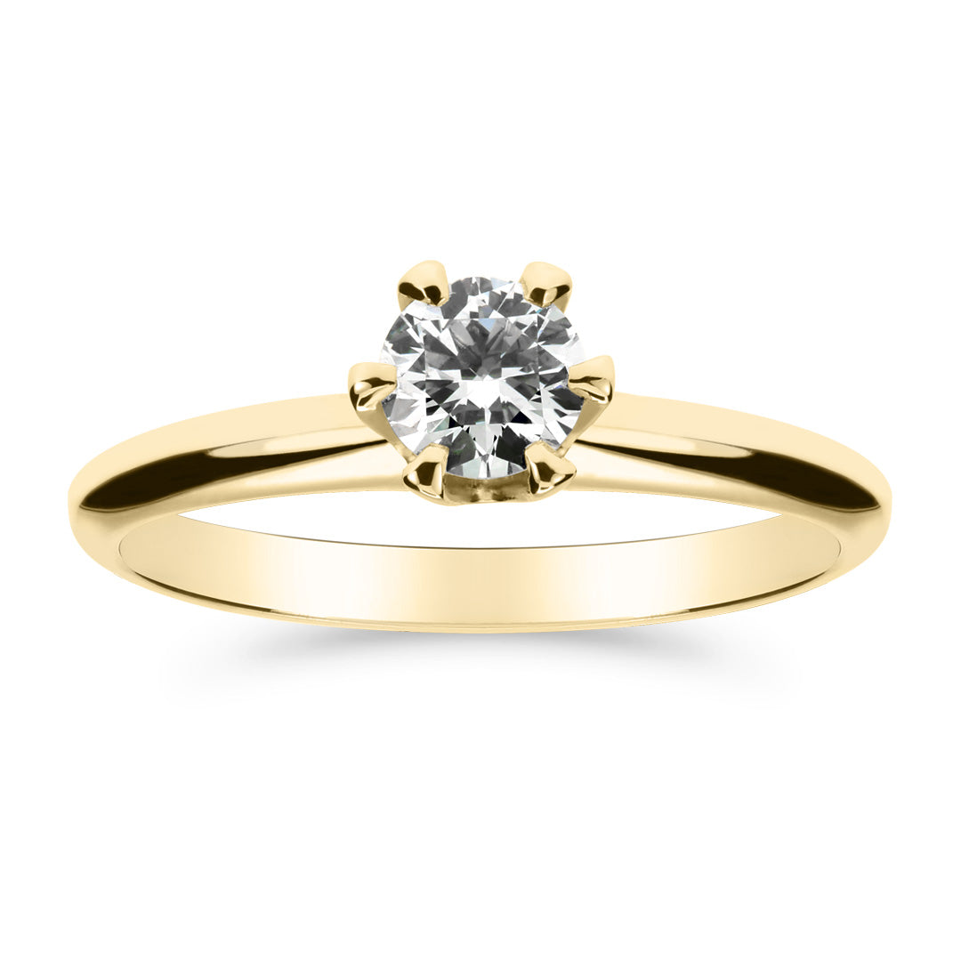 Silván Solitaire timanttisormus 0,40ct, 14K keltakultaa, Silván vihkisormukset