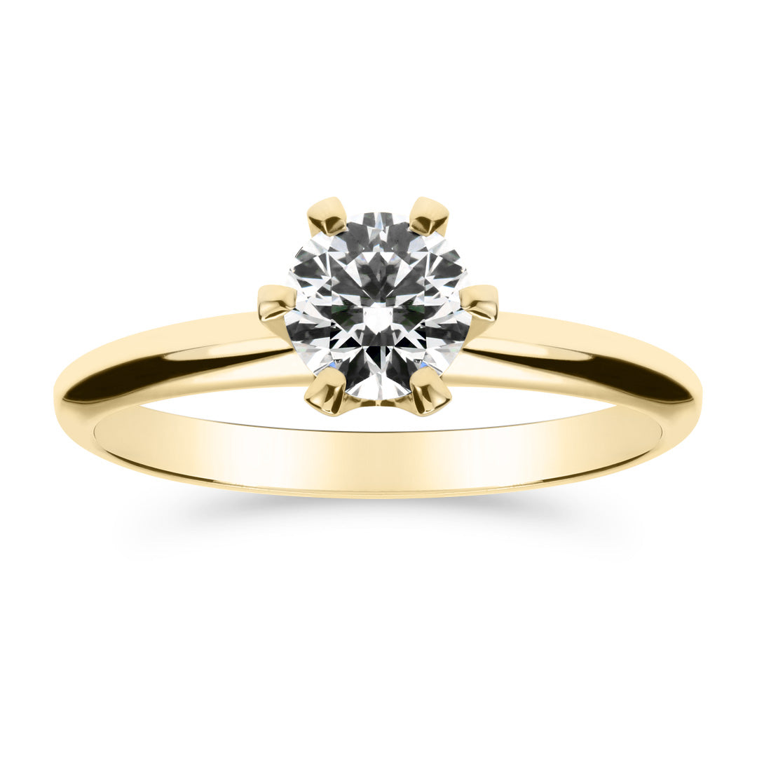 Silván Solitaire timanttisormus 0,70ct, 14K keltakultaa, Silván vihkisormukset