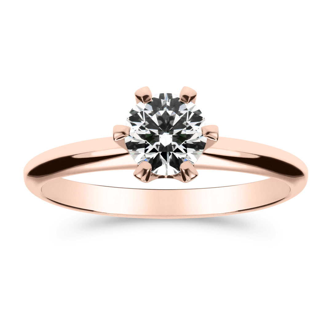Silván Solitaire timanttisormus 0,70ct, 14K rosekultaa, Silván vihkisormukset