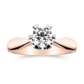 Silván Solitaire timanttisormus 0,70ct, 14K valko- ja rosekultaa, Silván vihkisormukset