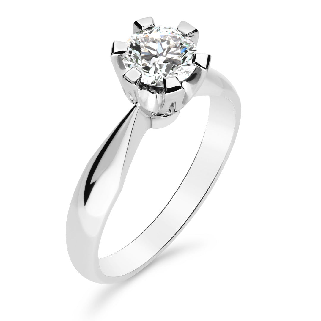 Silván Solitaire timanttisormus 0,70ct, 14K valkokultaa, Silván vihkisormukset