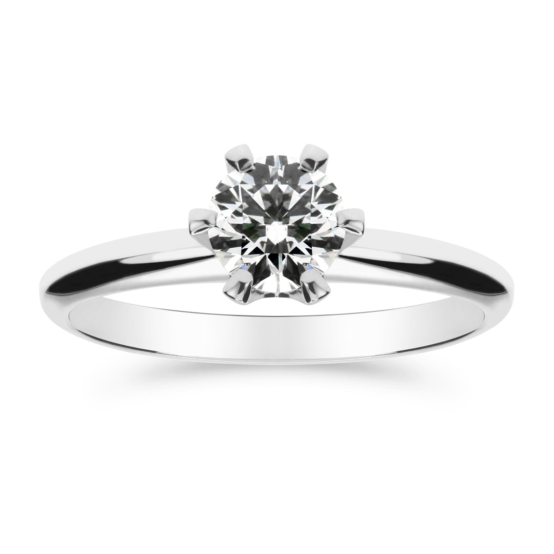 Silván Solitaire timanttisormus 0,70ct, 14K valkokultaa, Silván vihkisormukset