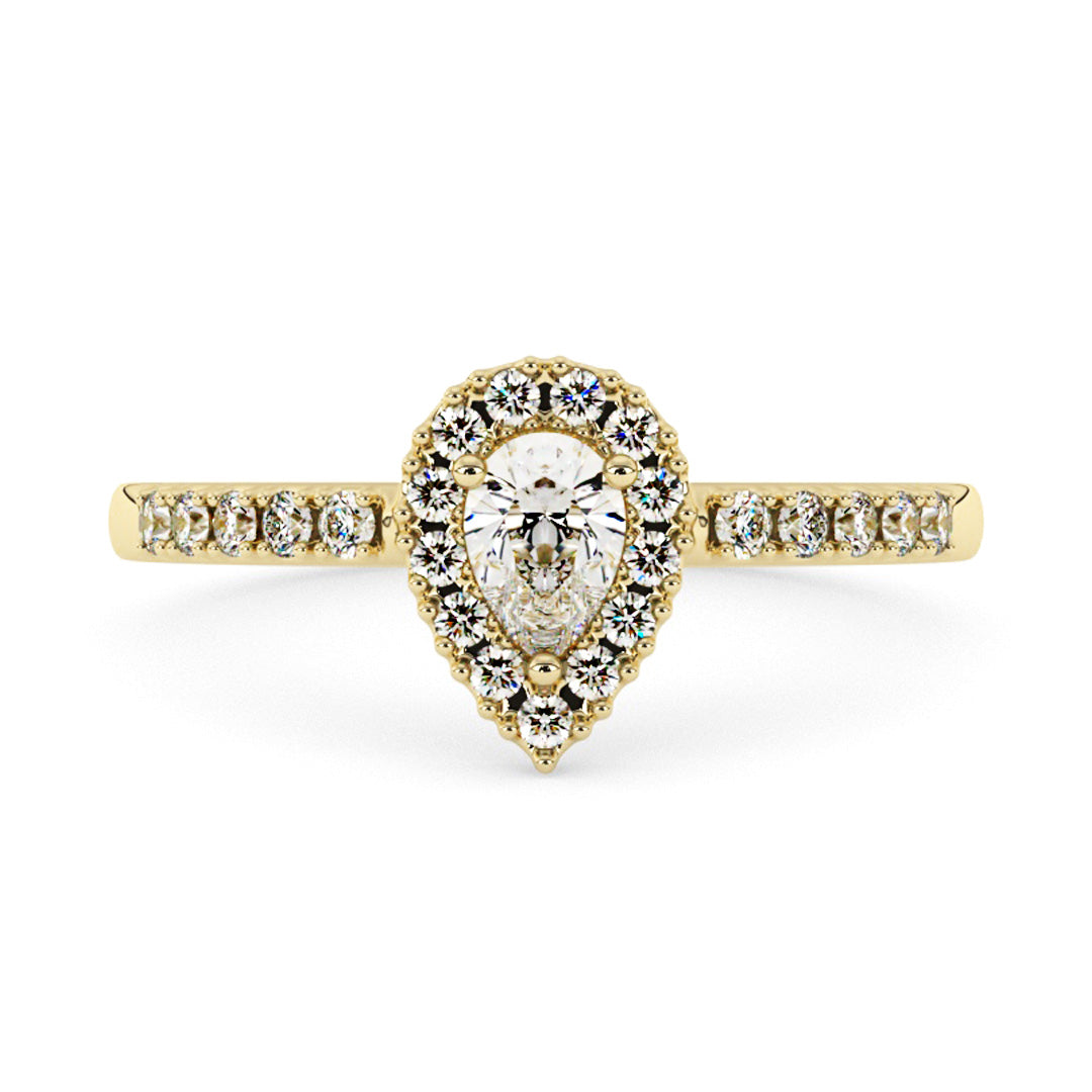 Silván timanttisormus 0,39ct, 14K keltakultaa, Silván vihkisormukset