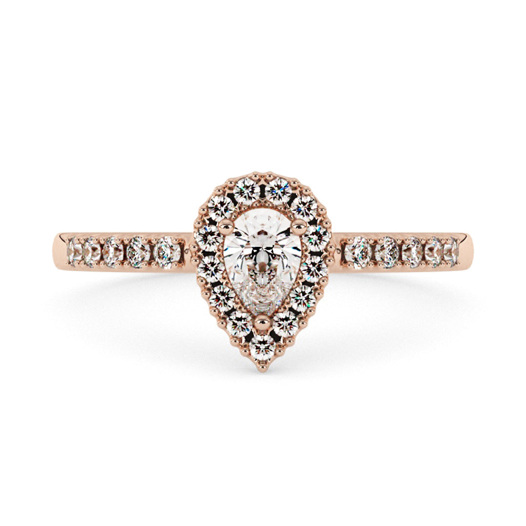 Silván timanttisormus 0,39ct, 14K rosekultaa, Silván vihkisormukset