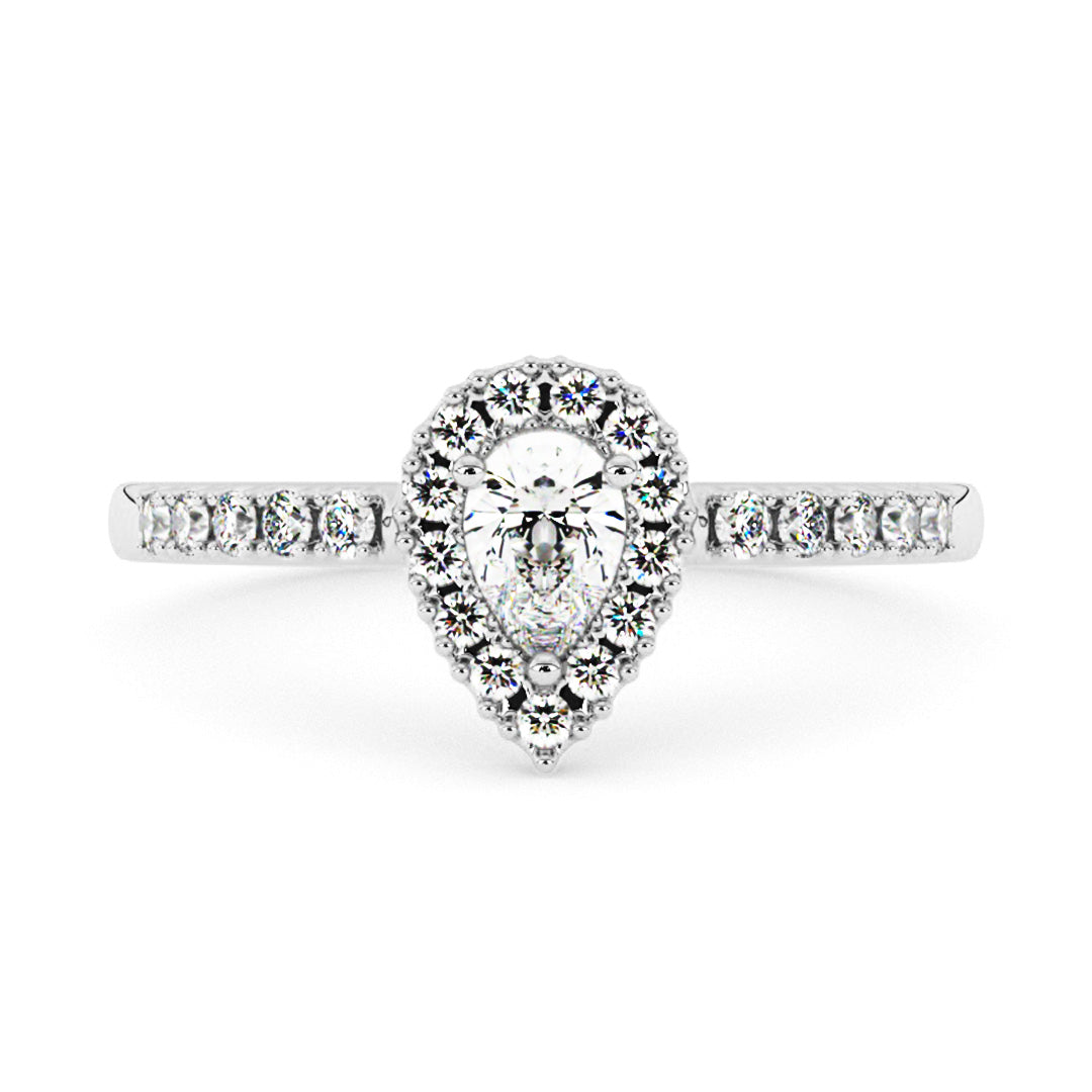 Silván timanttisormus 0,39ct, 14K valkokultaa, Silván timanttikorut - Silván - Laatukoru