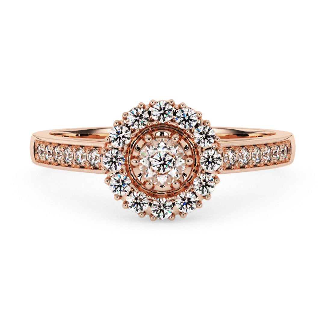 Silván timanttisormus 0,54ct, 14K rosekultaa, Silván vihkisormukset