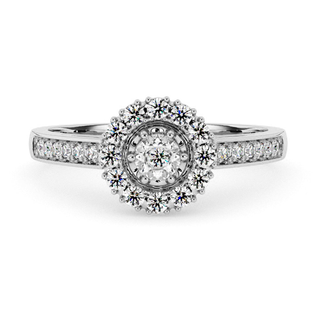 Silván timanttisormus 0,54ct, 14K valkokultaa, Silván timanttikorut - Silván - Laatukoru