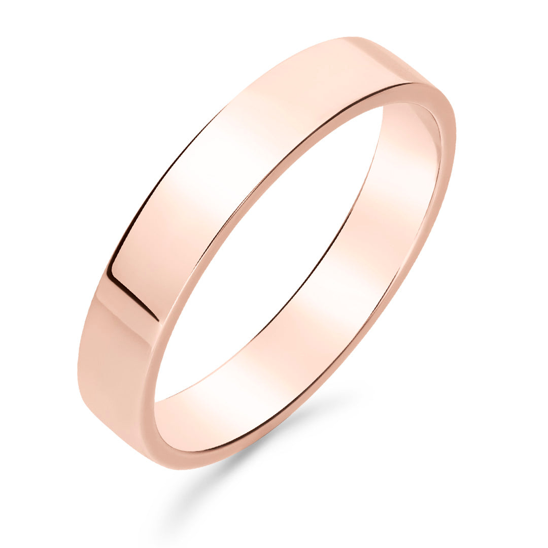 Silván kihlasormus 4mm flakka, 14K rosekultaa, Silván kihlasormukset