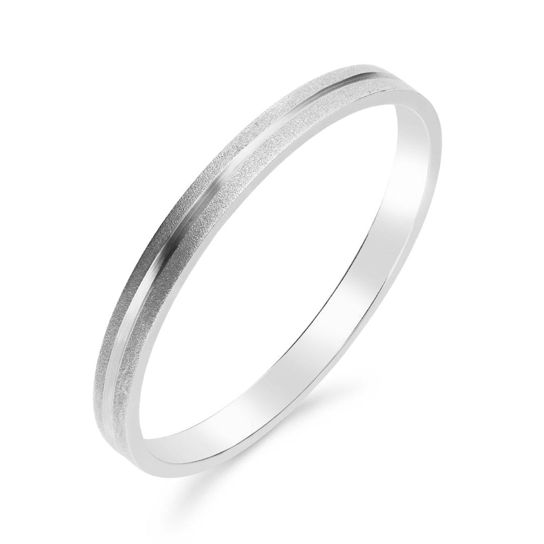 Silván kihlasormus valkokulta, 2mm, kiiltävällä uralla, Silván kihlasormukset - Silván - Laatukoru