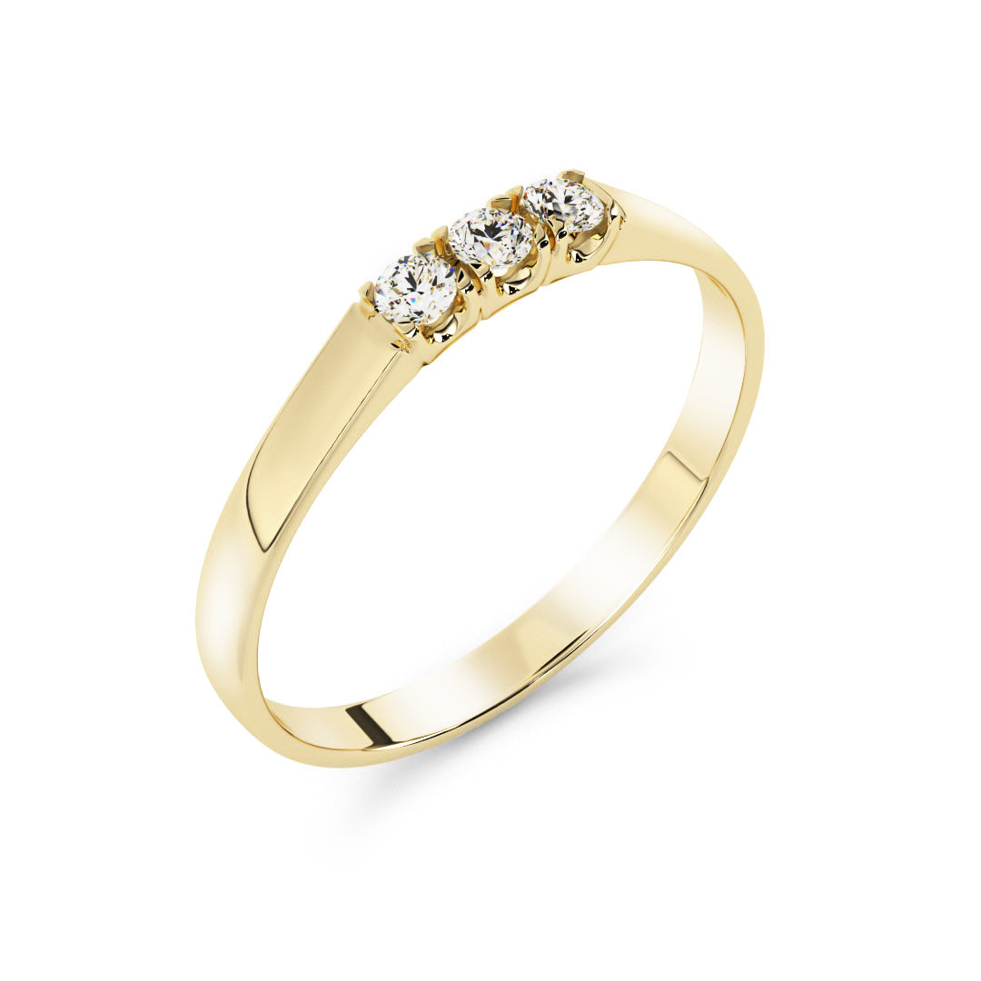 Silván Majlis diamond ring 0,06ct, 14K yellow gold, Silván wedding rings
