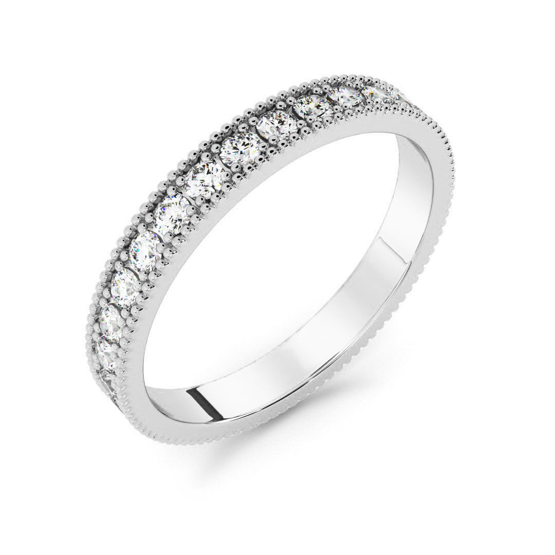 Silván timanttisormus 0,35ct, 14K valkokultaa, Silván vihkisormukset - Silván allianssisormus