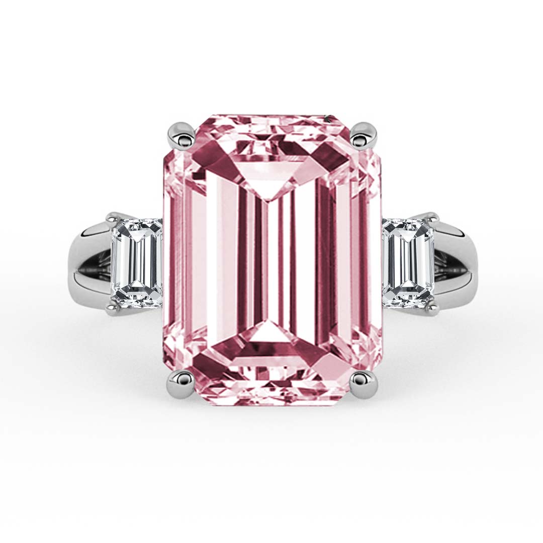 Silván timanttisormus 4,38ct morganiitilla ja 0,63ct timanteilla, 18K valkokultaa, Silván vihkisormukset - Silván - Laatukoru
