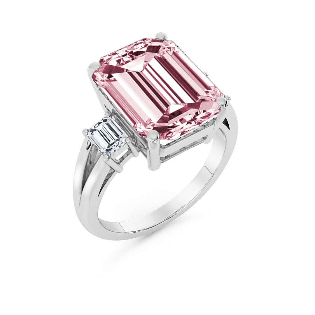 Silván timanttisormus 4,38ct morganiitilla ja 0,63ct timanteilla, 18K valkokultaa, Silván vihkisormukset - Silván - Laatukoru