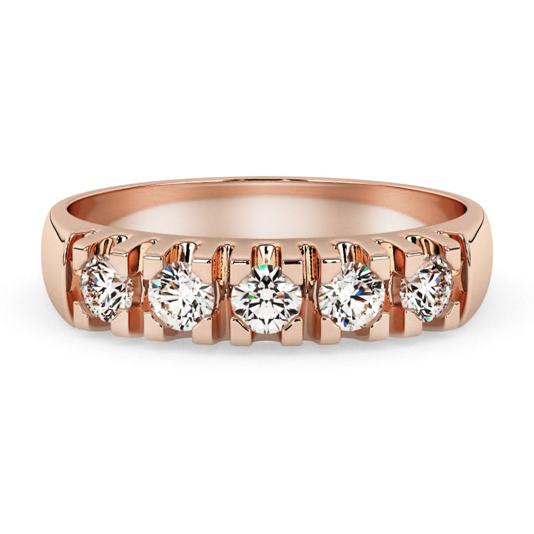 Silván rivitimanttisormus 0,25ct, 14K rosekultaa, Silván vihkisormukset