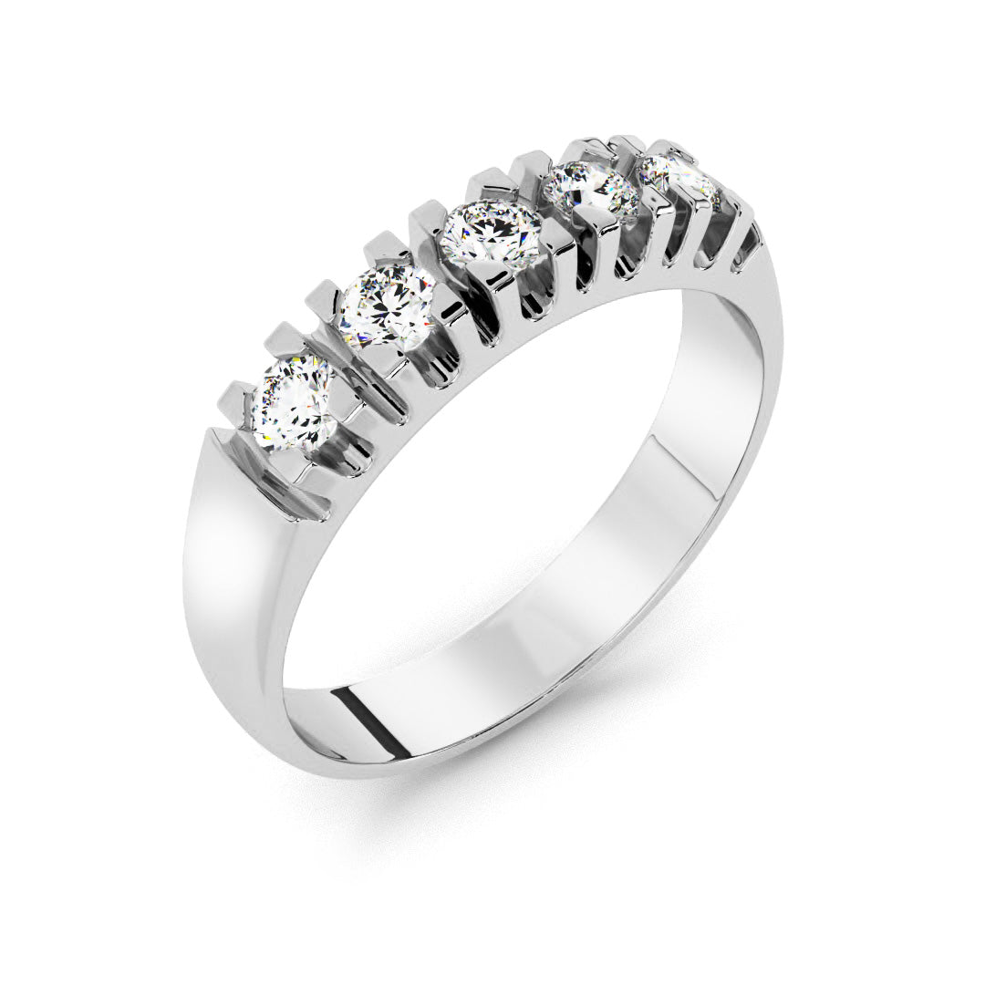 Silván rivitimanttisormus 0,25ct, 14K valkokultaa, Silván timanttikorut - Silván - Laatukoru