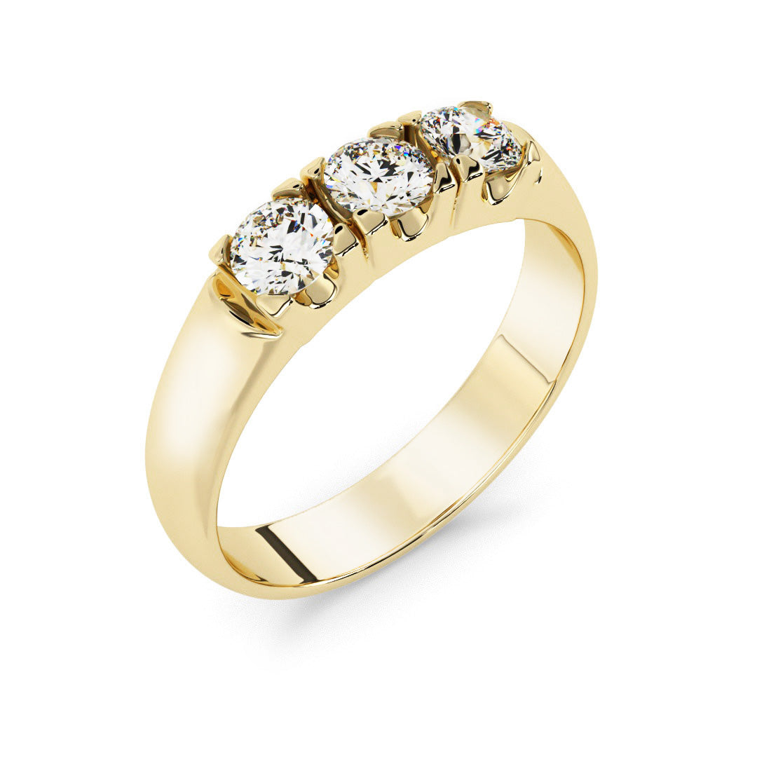 Silván timanttisormus 0,30ct, 14K keltakultaa, Silván vihkisormukset